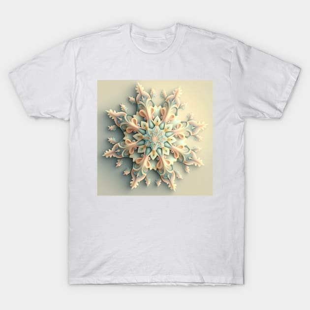 A Fractal Design in A Snowflake Motif T-Shirt by daniel4510